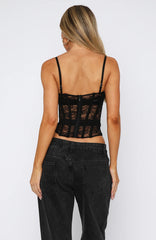 I'm Irreplaceable Lace Bustier Black