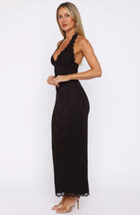 Destiny Lace Maxi Dress Chocolate