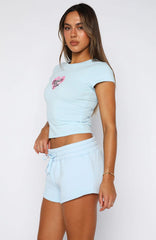 Permanent Love Baby Tee Baby Blue