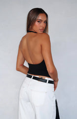 The Fast Life Halter Top Black