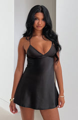 Let's Get Going Mini Dress Black