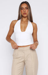 Girl's Weekend Halter Top White