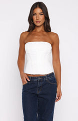 Admired By All Strapless Bustier White