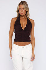 Brooklyn Baby Halter Top Chocolate