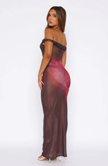Sweet Revenge Off Shoulder Maxi Dress Blush Lily