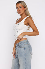 Dream State Rib Tank White