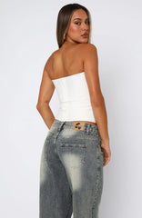 Thought I Was Dreaming Bandage Top White