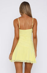 I Picked You Mini Dress Lemon