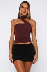 Status Updated Top Burgundy