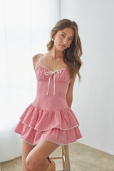 Fiorella Open Back Ruffle Mini Dress