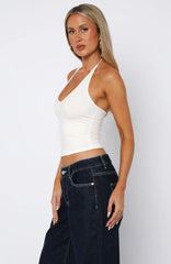 Electric Days Halter Top White
