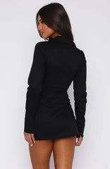 Always Will Be Long Sleeve Mini Dress Black
