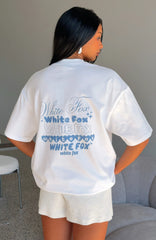 Pretty In Print Oversized Tee White