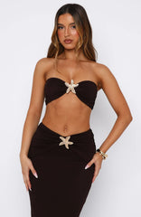 Lil Mermaid Strapless Top Chocolate