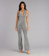Afterglow Sparkle Halter Jumpsuit