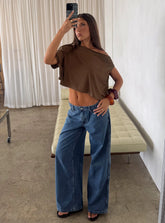 Ramos Low Rise Denim Jeans Dark Blue Wash