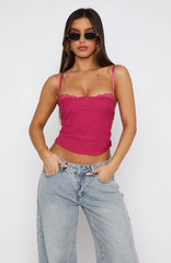 Tell Me All About It Top Fuchsia