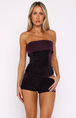 Loud Luxury Shorts Wine