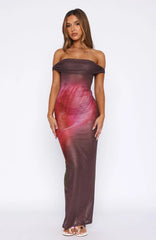 Sweet Revenge Off Shoulder Maxi Dress Blush Lily