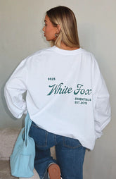 The Good Life Back Long Sleeve Tee White