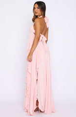 Coral Sands Mesh Maxi Dress Pink