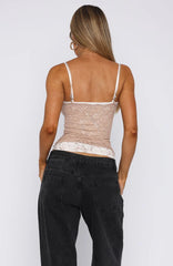 Lots Of Lust Lace Cami Beige