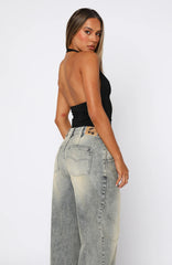 When I'm With You Halter Top Black