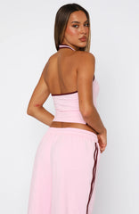 Star Of The Night Halter Top Pink