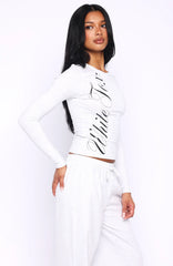 Luxurious Girl Long Sleeve Baby Tee Grey Marle