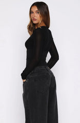 Turn Like This Long Sleeve Top Black