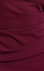 Vilma Mini Dress - One Shoulder Bodycon Dress in Wine