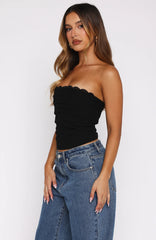 Never Look Back Strapless Bustier Black