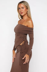 I'm Not Sorry Long Sleeve Top Coffee