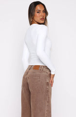 Lose You Long Sleeve Top White