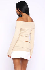 Casually Perfect Long Sleeve Knit Top Beige