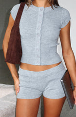Almost Love Knit Top Grey