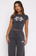 Lucky Thirteen Audrina Baby Tee Volcanic