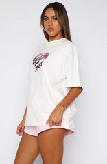 Permanent Love Oversized Tee White