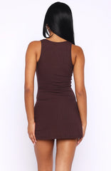 Can't Control It Mini Dress Chocolate