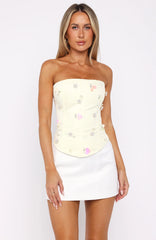 Summer Love Strapless Bustier Lemon