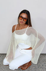 Beach Therapy Knit Poncho Top Citrus