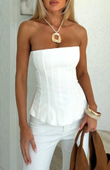 City Heat Strapless Bustier White