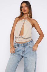 Love Everywhere Halter Top Stone