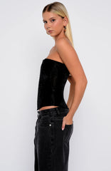 Don't Be Indecisive Strapless Bustier Black