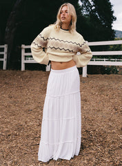 Miriah Maxi Skirt White Low Impact