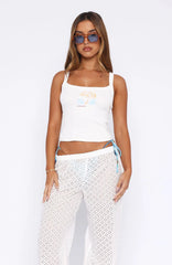 Life's A Beach Tank Top White