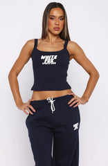 Club 14 Allie Singlet Top Navy
