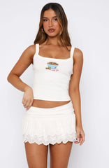 Just A Snack Tank Top White