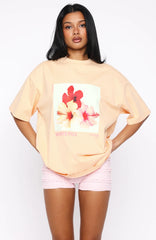 In With The New Oversized Tee Peach