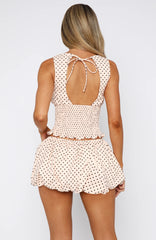 Runaway Heart Top Cream Polka Dot